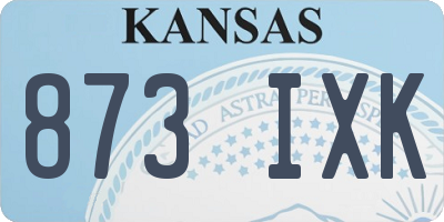KS license plate 873IXK