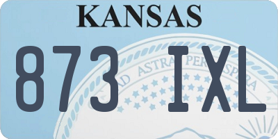 KS license plate 873IXL
