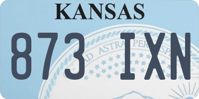 KS license plate 873IXN