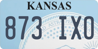 KS license plate 873IXO