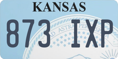 KS license plate 873IXP