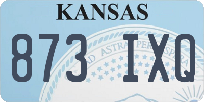 KS license plate 873IXQ