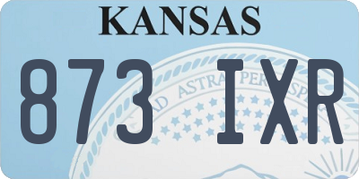 KS license plate 873IXR
