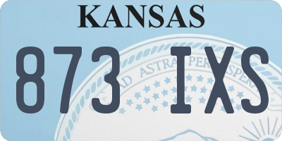 KS license plate 873IXS