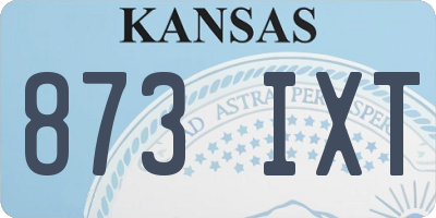 KS license plate 873IXT
