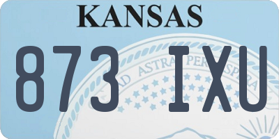 KS license plate 873IXU