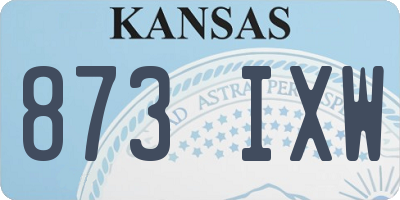 KS license plate 873IXW