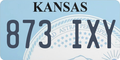 KS license plate 873IXY
