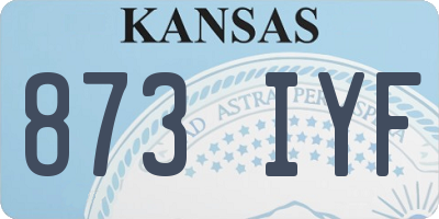 KS license plate 873IYF