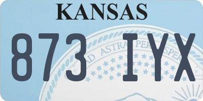 KS license plate 873IYX