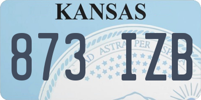 KS license plate 873IZB