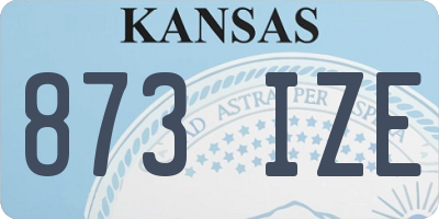 KS license plate 873IZE