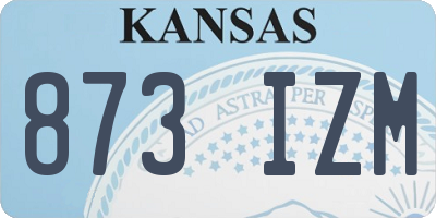 KS license plate 873IZM
