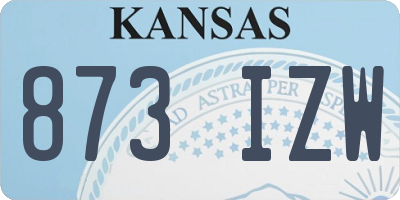 KS license plate 873IZW