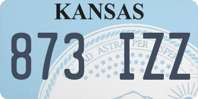KS license plate 873IZZ
