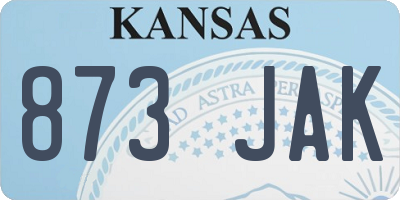 KS license plate 873JAK