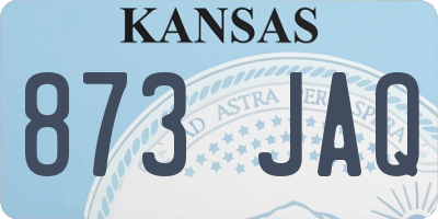 KS license plate 873JAQ