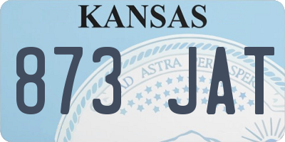KS license plate 873JAT