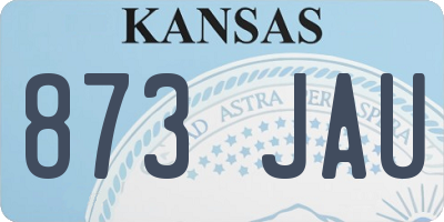 KS license plate 873JAU
