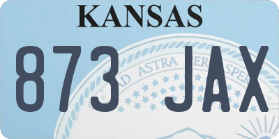 KS license plate 873JAX