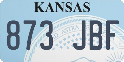 KS license plate 873JBF