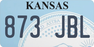 KS license plate 873JBL