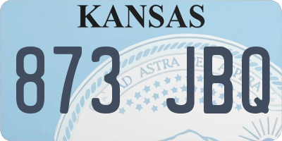 KS license plate 873JBQ