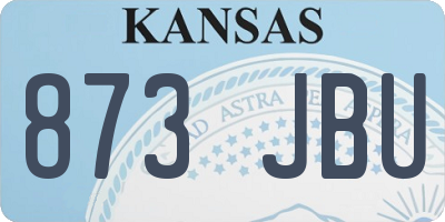 KS license plate 873JBU
