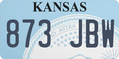 KS license plate 873JBW