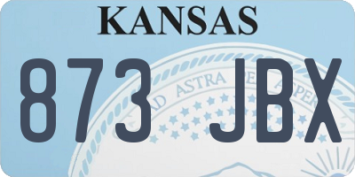 KS license plate 873JBX