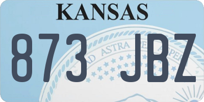 KS license plate 873JBZ