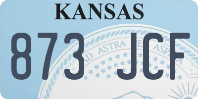 KS license plate 873JCF