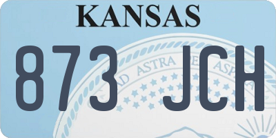 KS license plate 873JCH