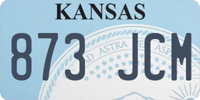 KS license plate 873JCM