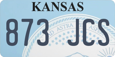 KS license plate 873JCS