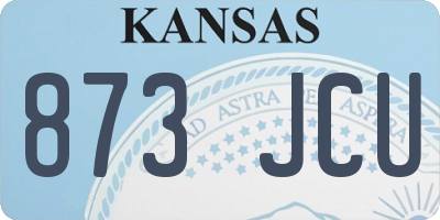 KS license plate 873JCU