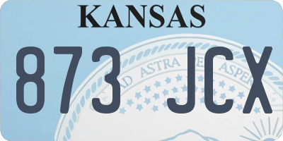 KS license plate 873JCX