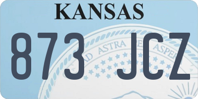 KS license plate 873JCZ