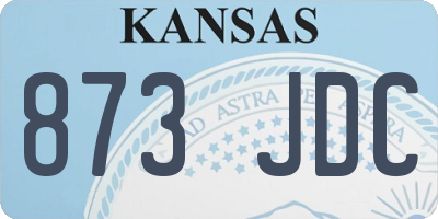 KS license plate 873JDC