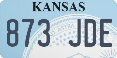 KS license plate 873JDE