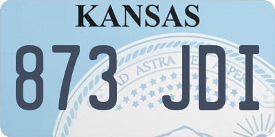 KS license plate 873JDI