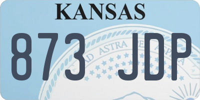 KS license plate 873JDP