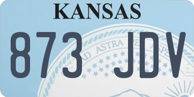 KS license plate 873JDV