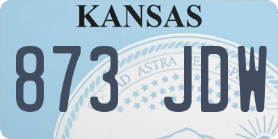 KS license plate 873JDW