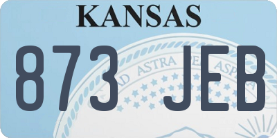 KS license plate 873JEB