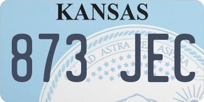 KS license plate 873JEC
