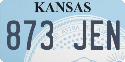 KS license plate 873JEN