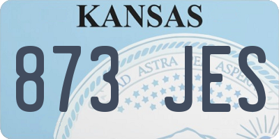 KS license plate 873JES