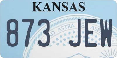 KS license plate 873JEW