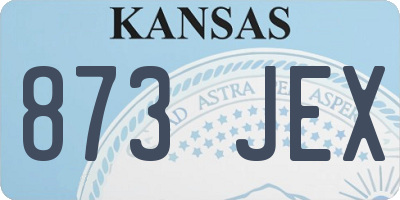 KS license plate 873JEX